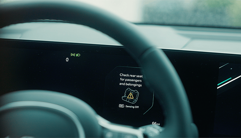 One Of Veena'S Favorite Features, The Rear Seat Reminder